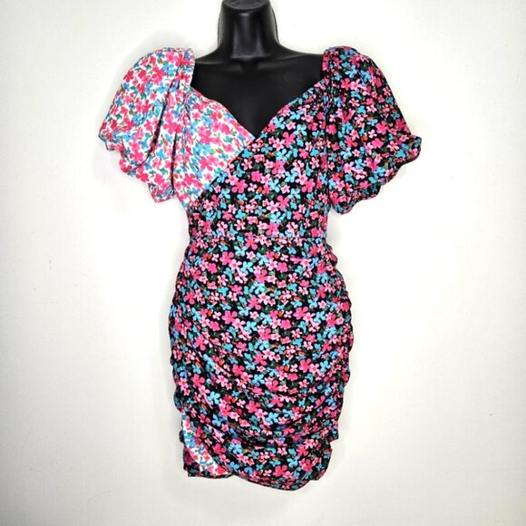 REVOLVE Lovers + Friends Meyers Floral Mini Dress Sz S Pattern Play - Picture 1 of 10
